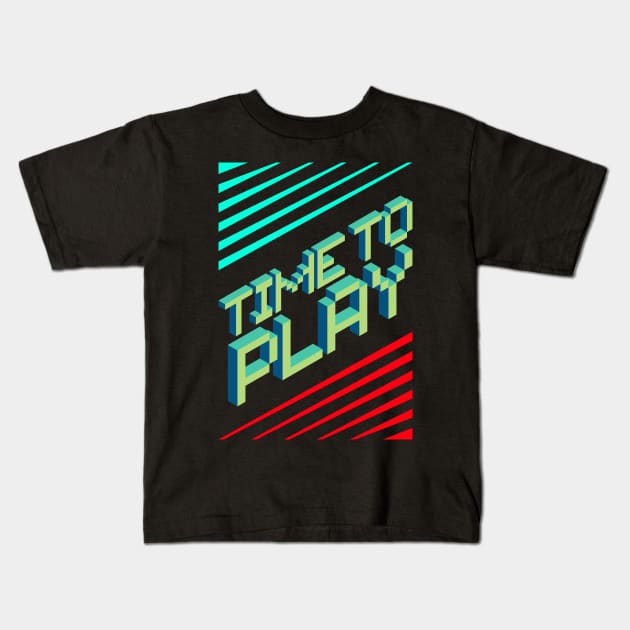 Time To Play Kids T-Shirt by Z1